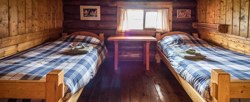 Guests gathered for hearty meal in main lodge dining room