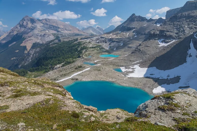 Winter backcountry terrain near the lodge